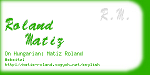 roland matiz business card